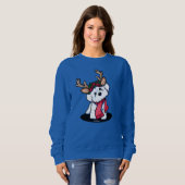 Bichon Frise Reindeer Christmas Sweatshirt スウェットシャツ (正面フル)