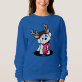 Bichon Frise Reindeer Christmas Sweatshirt スウェットシャツ (正面)