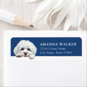 Bichon Frise Return Address Labels ラベル (インサイチュ)