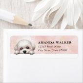 Bichon Frise Return Address Labels ラベル (インサイチュ)