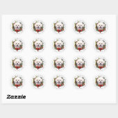 Bichon Frise Round Stickers ラウンドシール (シート)