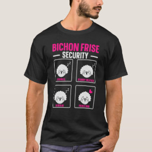 Bichon Frise Security Dog Puppy Paw Love Tシャツ