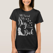 Bichon Frise Shirt読's Book Dog Lover Tシャツ (正面)