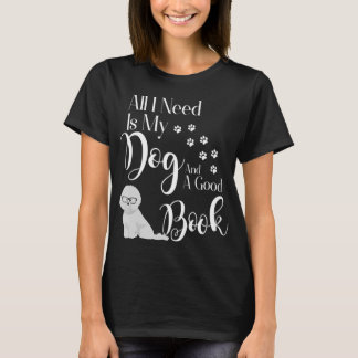 Bichon Frise Shirt読's Book Dog Lover Tシャツ