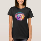 Bichon Frise Synthwave 80s Retrowave Aesthetic  1 Tシャツ (正面)