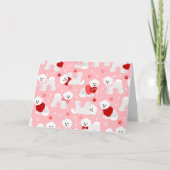 Bichon Frise Valentine Pattern シーズンカード (正面)