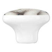 Bichon Frisé William Morris Inspired Floral セラミックノブ (側面)