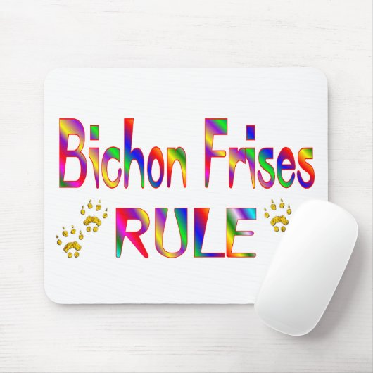 Bichon Frisesの規則 マウスパッド (マウス)