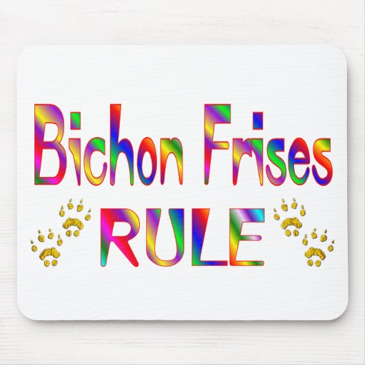 Bichon Frisesの規則 マウスパッド (正面)