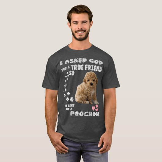 Bichon Poodle Dog Mom Bichon Poo Dad Costume Tシャツ (正面フル)