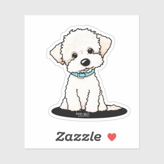 Bichon Puppy KiniArtステッカー シール (シート)
