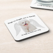 Bichonsは天使のコースターセットです コースター (左側)