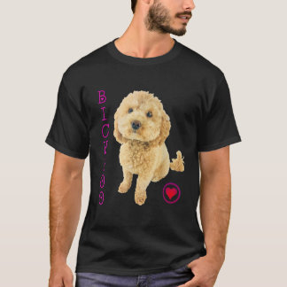 Bichpoo Puppy Dog Poodle cross Noodle Super cute B Tシャツ