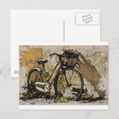 Bicicleta com cesta de flores ポストカード (正面/裏面)