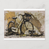 Bicicleta com cesta de flores ポストカード (正面)