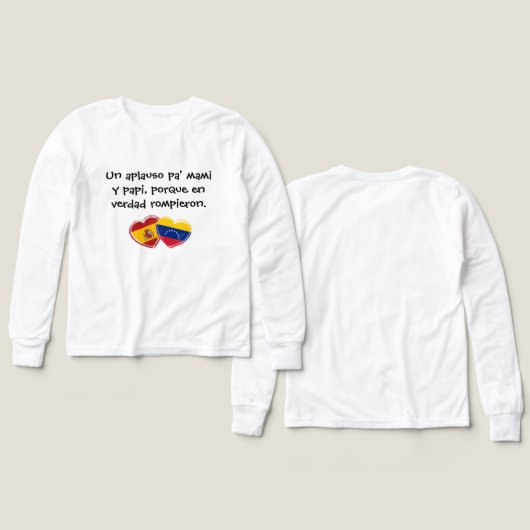 bicultural “Un aplauso pa’ mami y papi” (デザイン 正面＆背面)