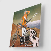 Bicycle Ad, 1925 スクエア壁時計 (傾斜)