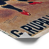 Bicycle Advertising Vintage Cycles Aluminium ポスター (角)