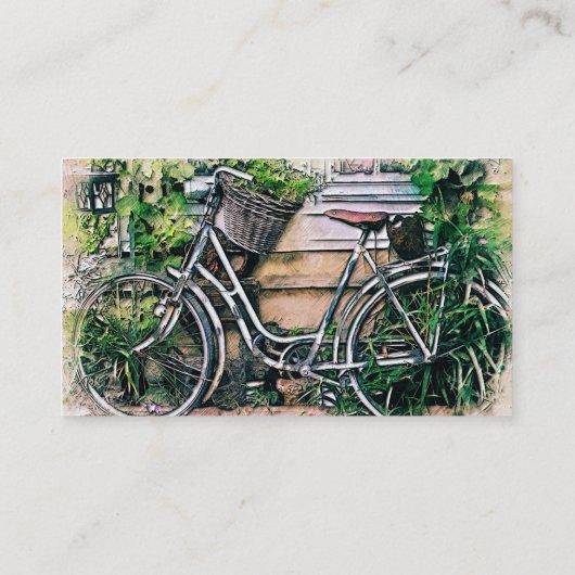 Bicycle and Basket in the Garden 名刺 (裏面)