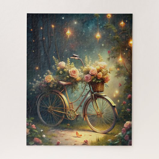 Bicycle and Flowers ジグソーパズル (縦)