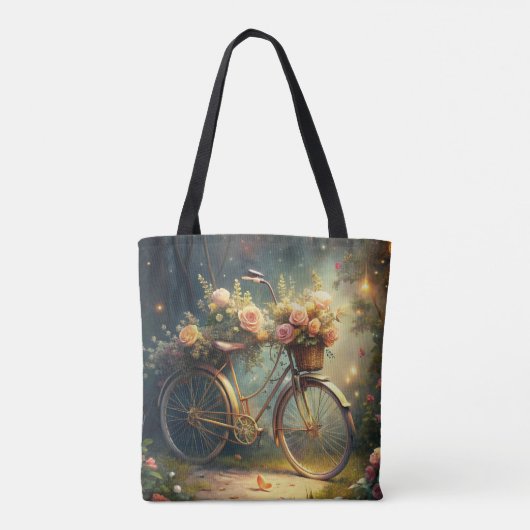 Bicycle and Flowers トートバッグ (裏面)