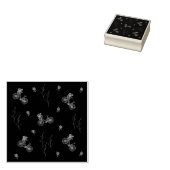 Bicycle botanical rubber stamp thank you card ラバースタンプ (押印)