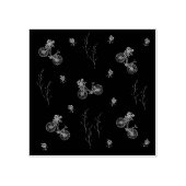 Bicycle botanical rubber stamp thank you card ラバースタンプ (インプリント)