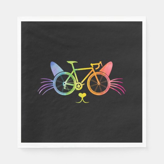Bicycle Cat Lgbt スタンダードランチョンナプキン (正面)