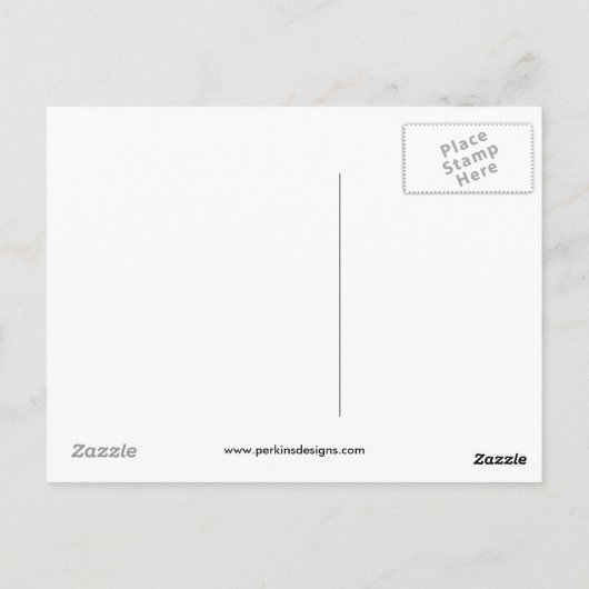 Bicycle Caution Traffic Sign ポストカード (裏面)