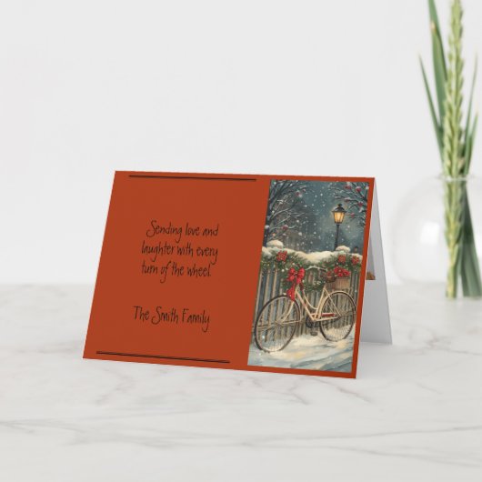 Bicycle Christmas Holiday Card  カード (正面)