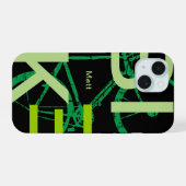 bicycle cool and personalized iPhone 15ケース (裏面横)