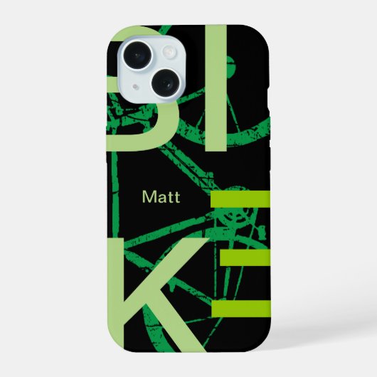 bicycle cool and personalized iPhone 15ケース (裏面)