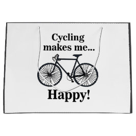 Bicycle Cycling Bicycling Cyclist Birthday ラージペーパーバッグ