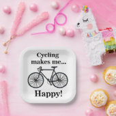 Bicycle Cycling Bicycling Cyclist Birthday Party ペーパープレート (パーティー)
