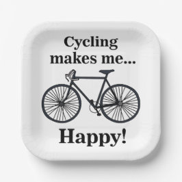 Bicycle Cycling Bicycling Cyclist Birthday Party ペーパープレート