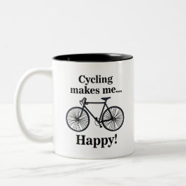 Bicycle Cycling Biking Cyclist ツートーンマグカップ