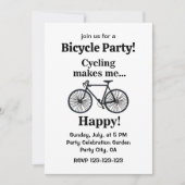 Bicycle Cycling Biking Party 招待状 (正面)