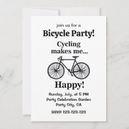 Bicycle Cycling Biking Party 招待状