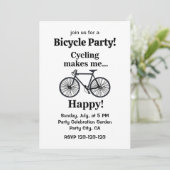 Bicycle Cycling Biking Party 招待状 (スタンド正面)