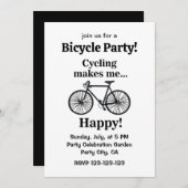 Bicycle Cycling Biking Party 招待状 (正面/裏面)