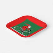 Bicycle Cycling Christmas Holiday ペーパープレート (傾斜あり)