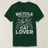 Bicycle Enthusiast And Cat Lover Mountain Biking C Tシャツ (デザイン正面)