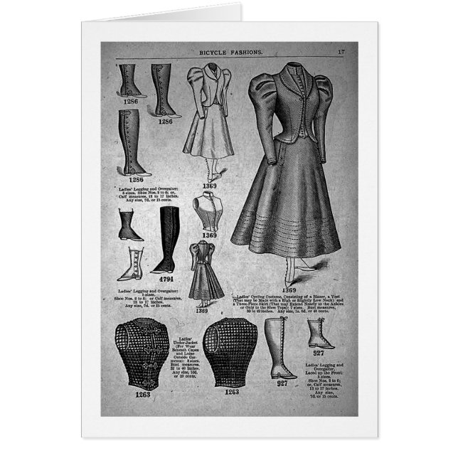 Bicycle Fashions1897 -ヴィンテージ女性の (正面)