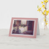 "Bicycle, Flowers & Window Box" /EUROPE カード (黄色い花)