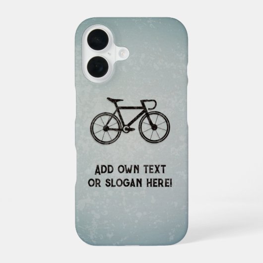 Bicycle for Racing and Road – あなたのスローガンまたは名前 iPhone 16ケース (裏面)
