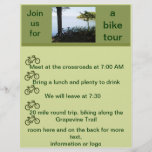 Bicycle Fun Activities Flyer チラシ<br><div class="desc">This green themed flyer is for bike related activities.  All of the text is editable. 
The green bicycle graphics are editable as well. On the back,  the bottom green bar is editable or removable.
Great to spread the word about a day of summer fun activities.</div>