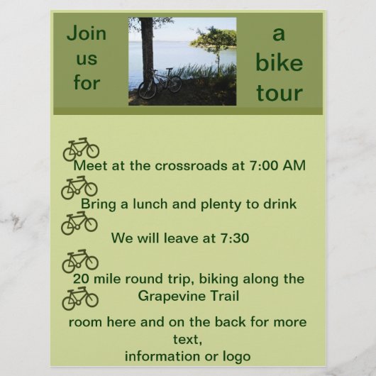 Bicycle Fun Activities Flyer チラシ (正面)