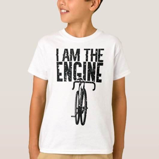 Bicycle I Am The Engine Mountain Biking For Cyclis Tシャツ (正面)
