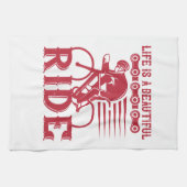 Bicycle - Life is a beautiful ride キッチンタオル (横)
