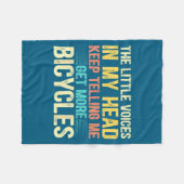 Bicycle Lover Funny Quote Cycling Humor  フリースブランケット (正面(横))
